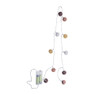 LED-verlichting met gekleurde bolletjes - koper/goud/wit - 10 lampjes