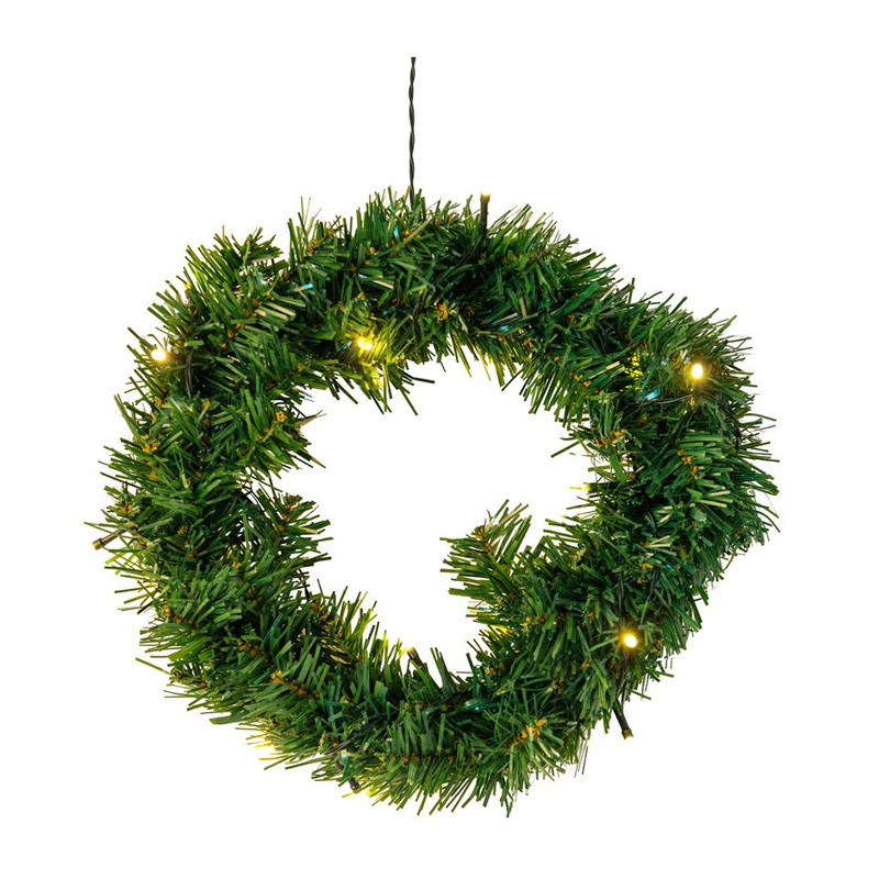 Kerstkrans - LED verlichting - 30 cm