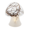Paddenstoel met takjes en ledverlichting - 13 cm