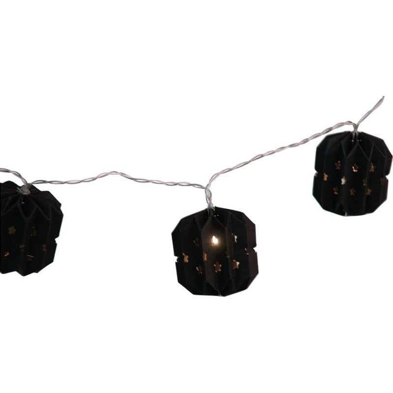 Verlichtingssnoer zwart - 8 lampjes