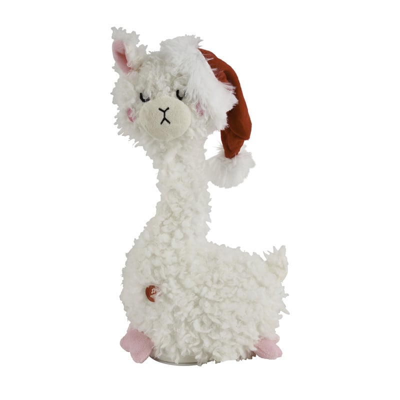 Knuffel alpaca met muziek