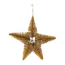 Kerstster met verlichting- goud - 25 cm 
