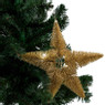 Kerstster met verlichting- goud - 25 cm 