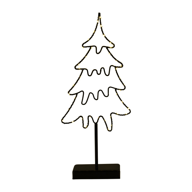 Kerstboom op voet met verlichting - 20x45 cm 