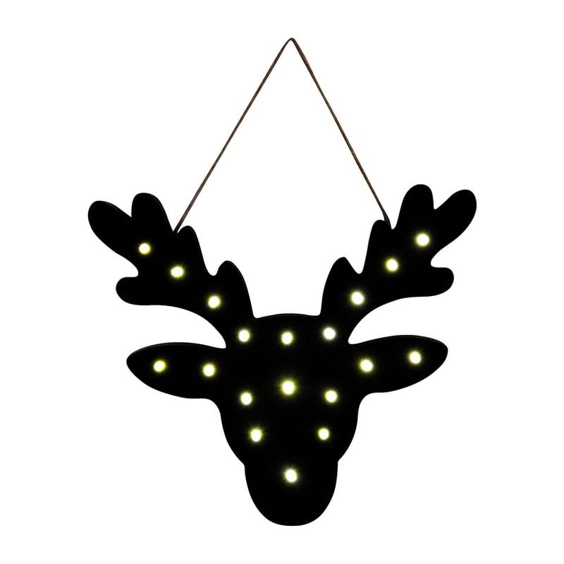Verlichting rendier - zwart 