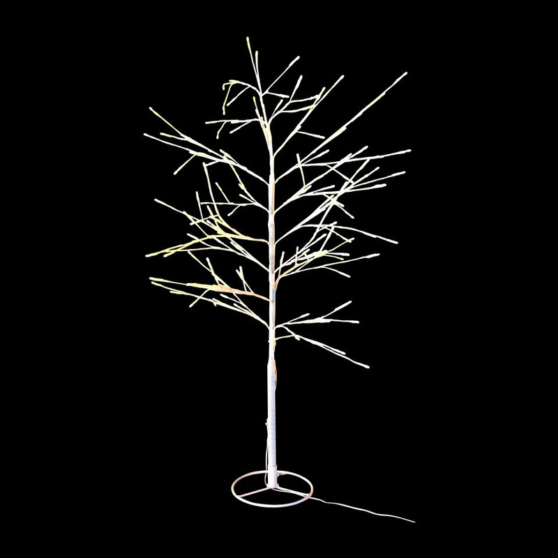 Kerstboom wit - met verlichting - 120 cm