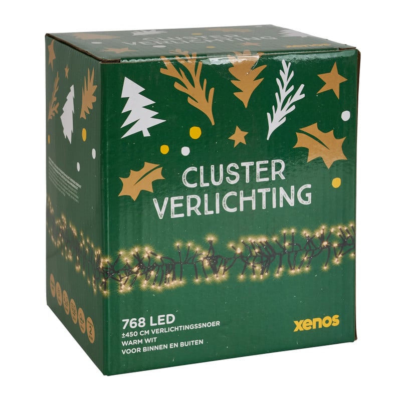 Cluster verlichting - warm wit - 768 LED