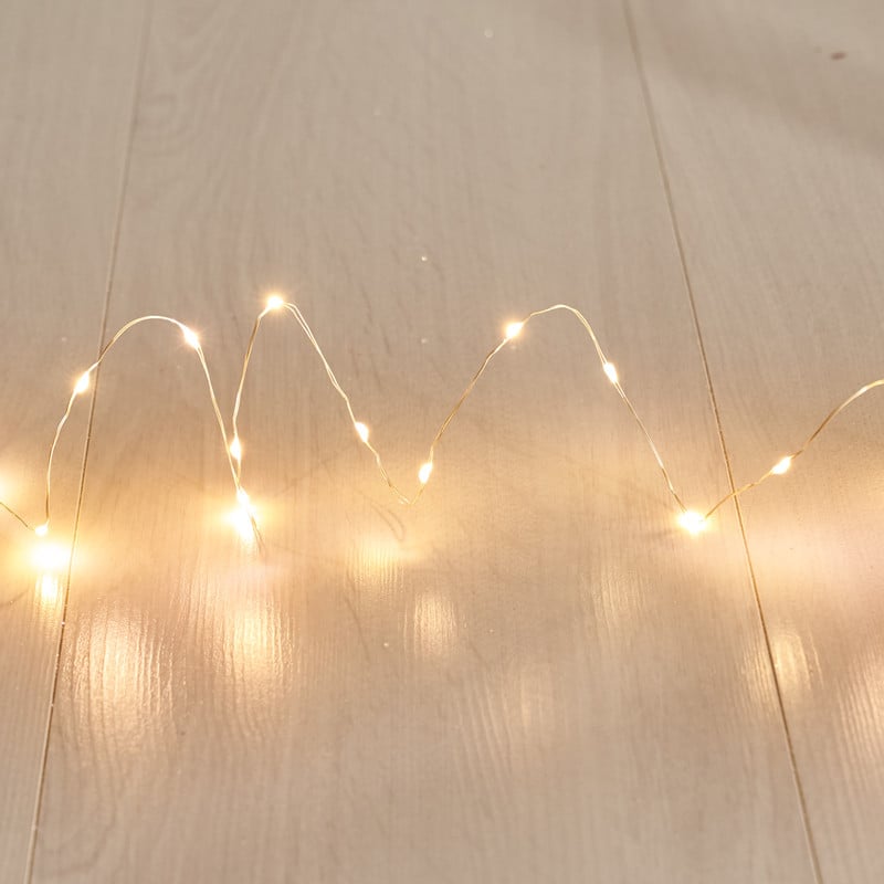 Draadverlichting - warm wit licht - 50 led lampjes - 2.45 meter