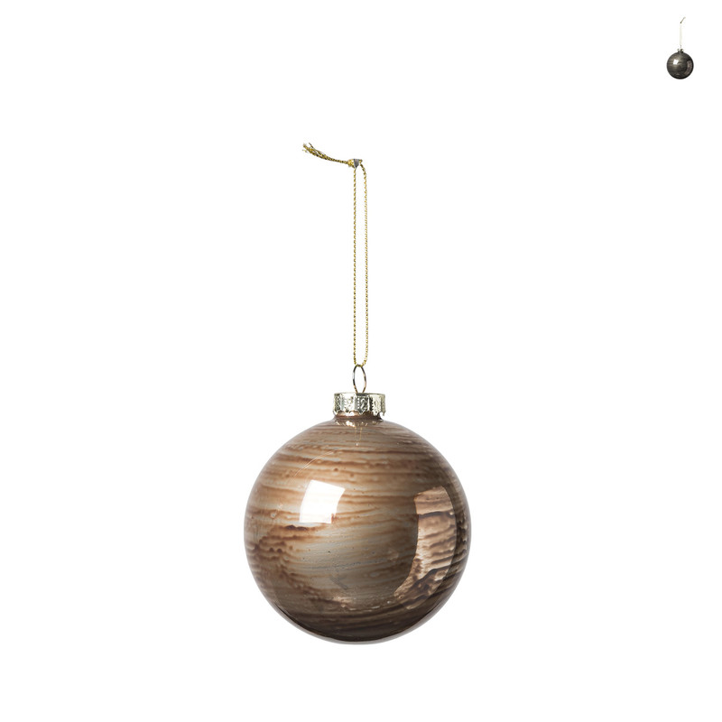 Kerstbal marble - diverse kleuren - ⌀8 cm