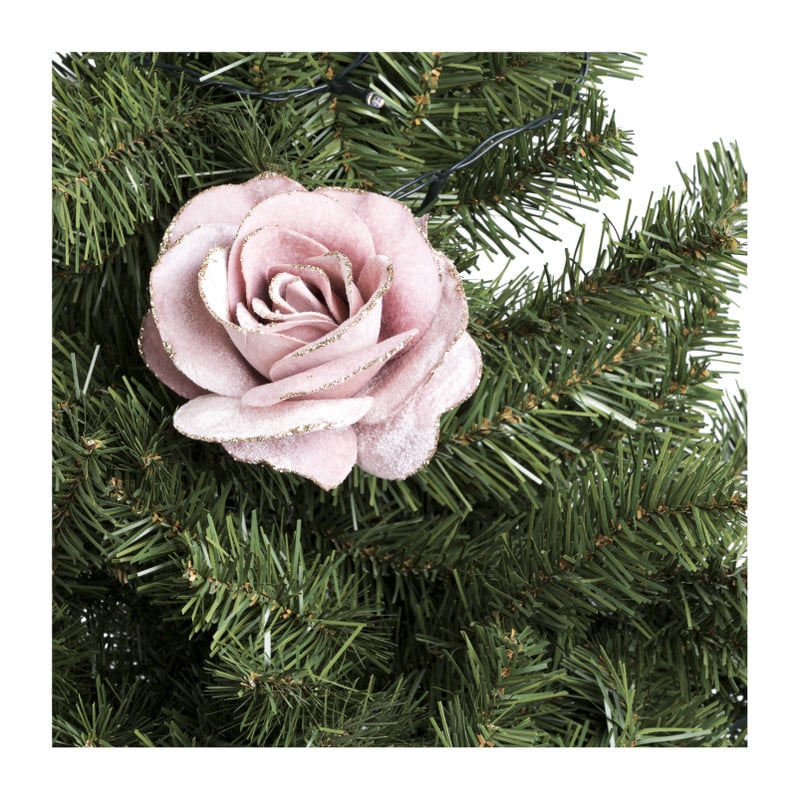 Roos op clip - roze