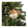 Kersthanger cheetah - bruin - 10x9.6x9.2 cm