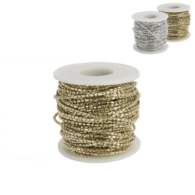 Kerstlint - goud/zilver - 2 meter