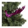 Pauw op clip - roze - 28 cm