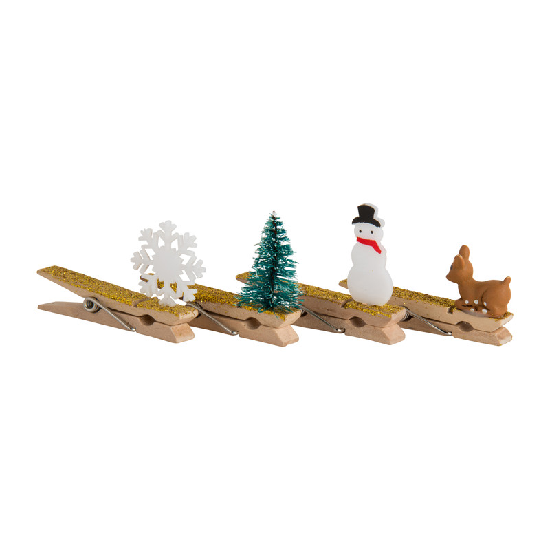 Decoratie knijpers - 4  stuks