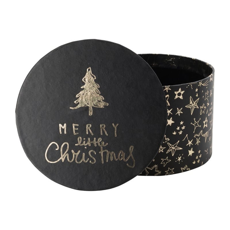 Cadeaudoos Kerst - rond - 15x10 cm 