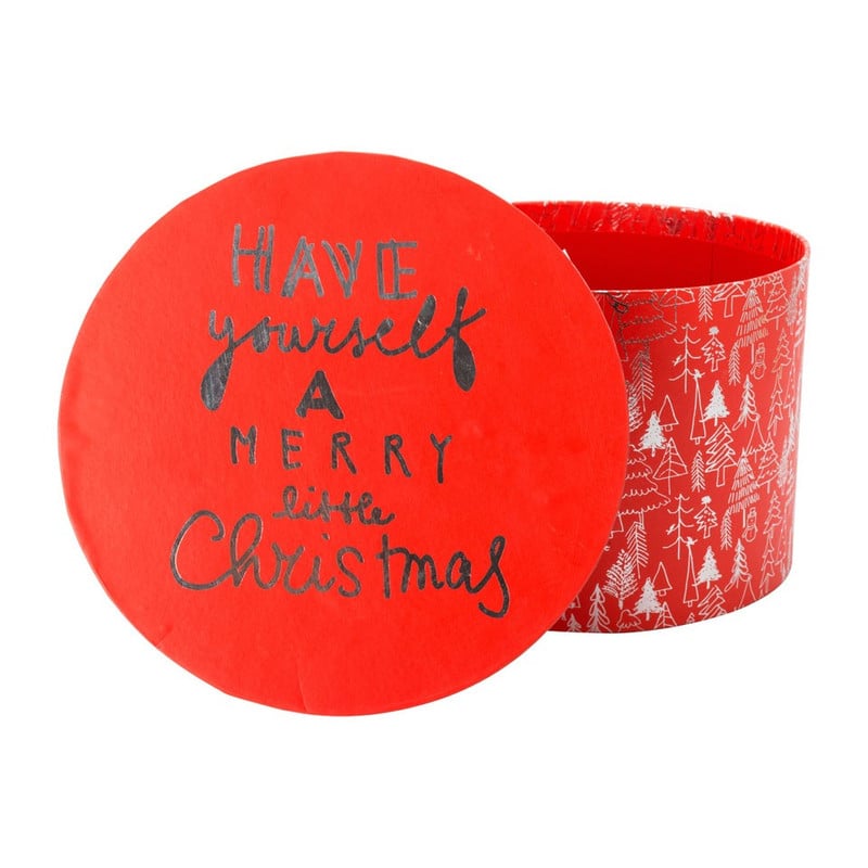 Cadeaudoos Kerst - rond - 21x15 cm 