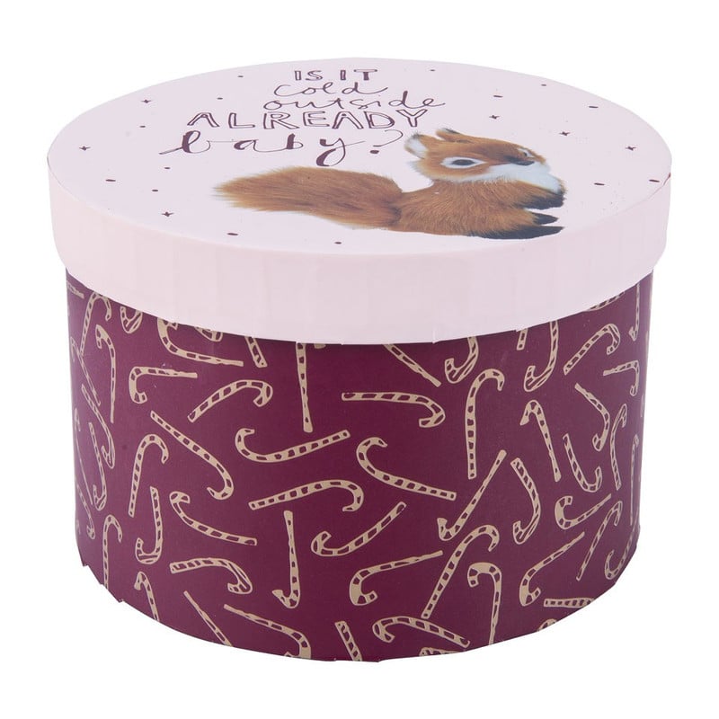 Kerst cadeaudoos - rood - 15 cm