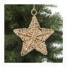 Kersthanger ster - rotan - ⌀15 cm