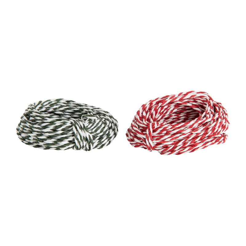 Inpaklinten rood en groen - 2 stuks