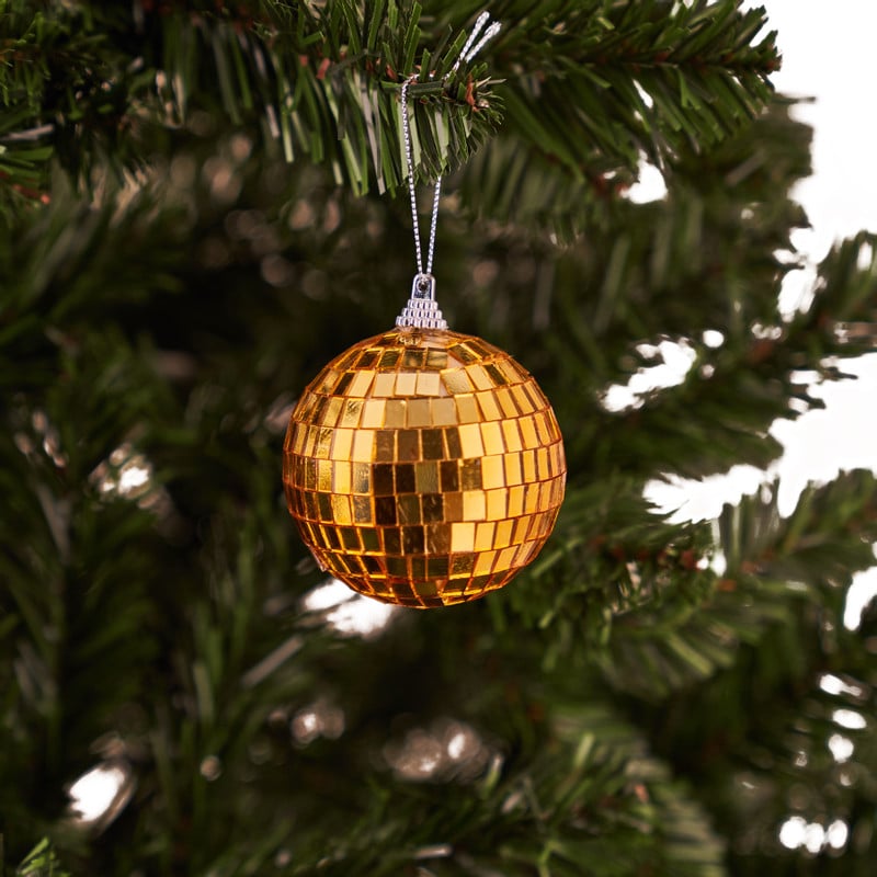 Kerstbal discobal - Goud - ø7 cm