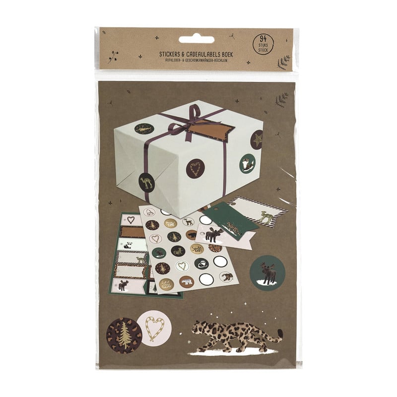 Cadeau stickers en labels kerst 