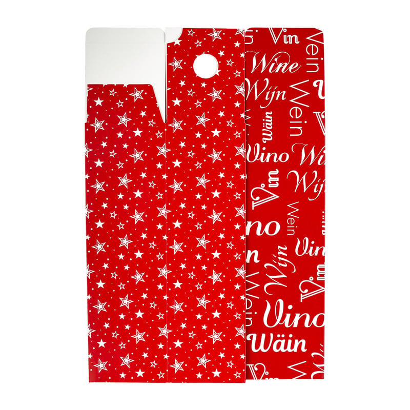 Cadeaudoos fles - rood - 50 cm