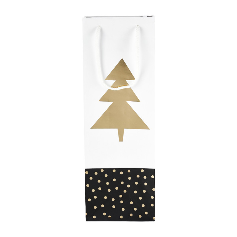 Cadeautas fles - kerstboom - 8.5x35 cm 