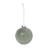 Kerstbal groen met reliëf - groen - Ø8 cm
