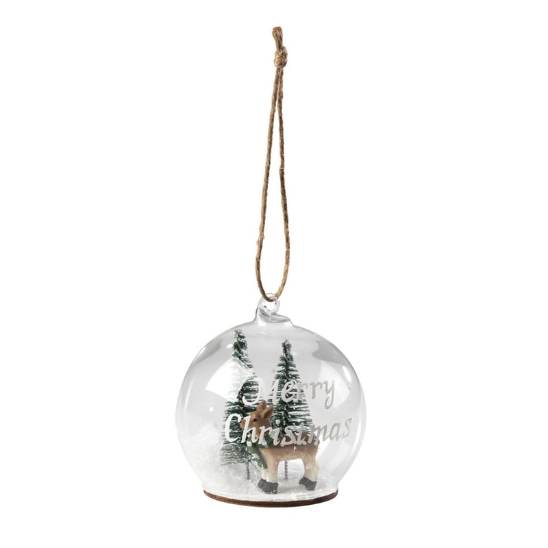Kerstbal - merry christmas - 8x8 cm