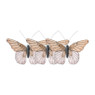 Vlinder op clip - bruin/roze