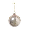 Kerstbal zon - roze - 8 cm