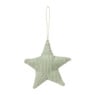 Kersthanger ribbel ster - 13x13x1.5 cm