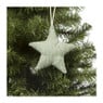 Kersthanger ribbel ster - 13x13x1.5 cm