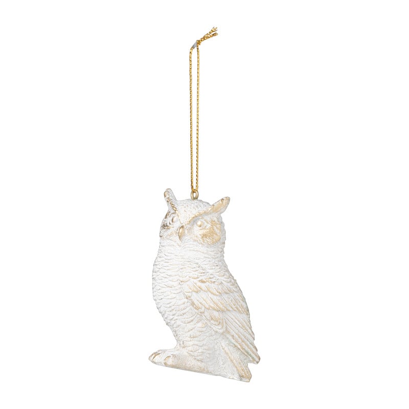 Uil - wit - 4.5x4x8 cm