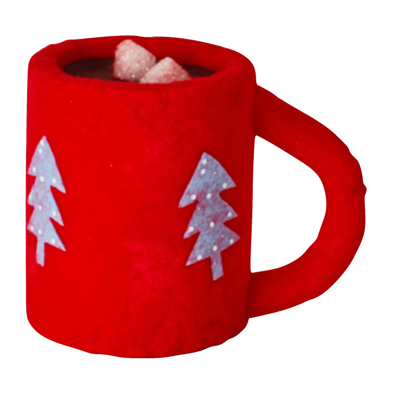 Kersthanger mok - rood - 7 cm