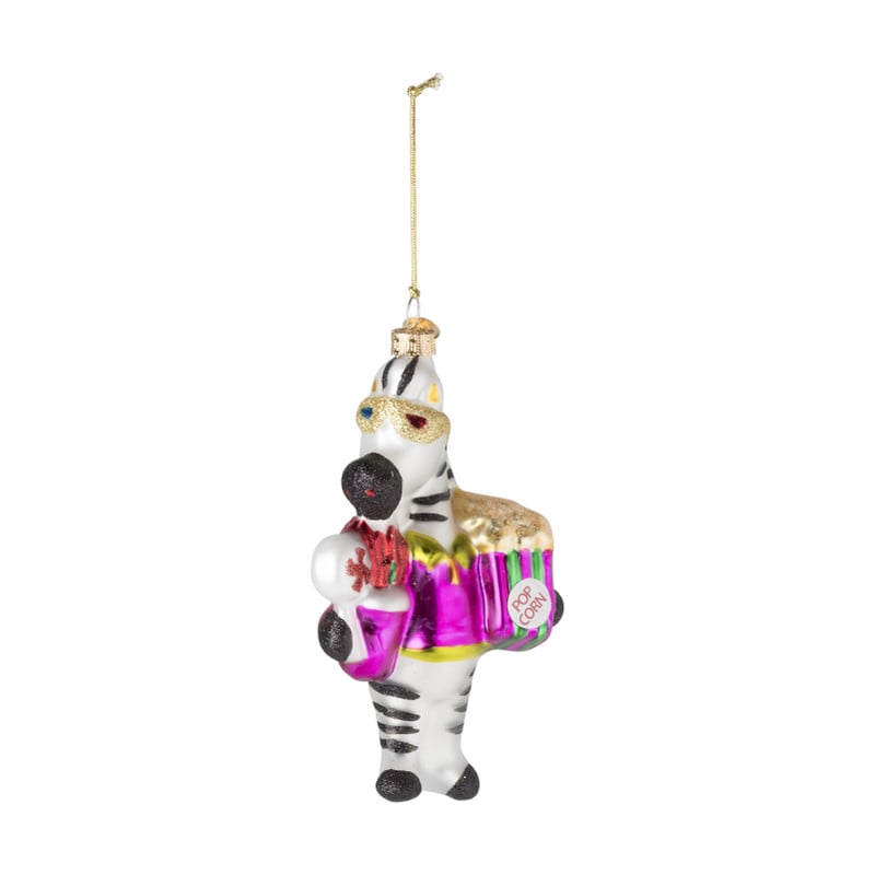 Kersthanger zebra met eten