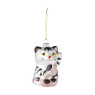 Kersthanger kat - zwart/wit