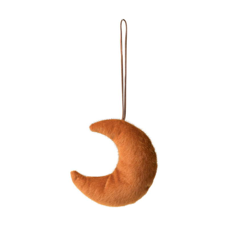 Hanger maan - cognac - 15 cm