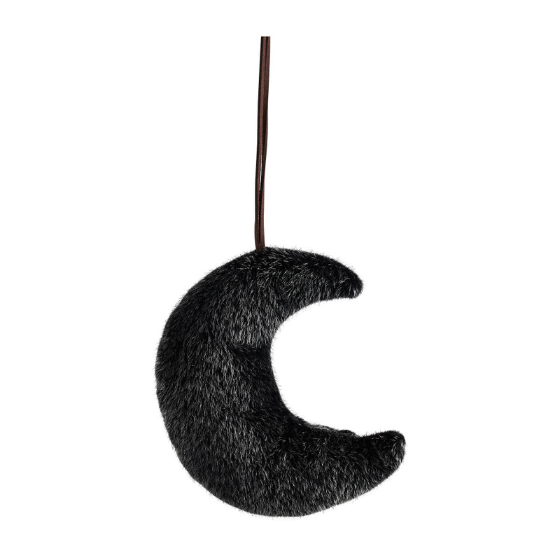 Hanger maan - zwart - 15 cm