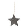 Hanger ster - zwart - 12x12x0.5 cm