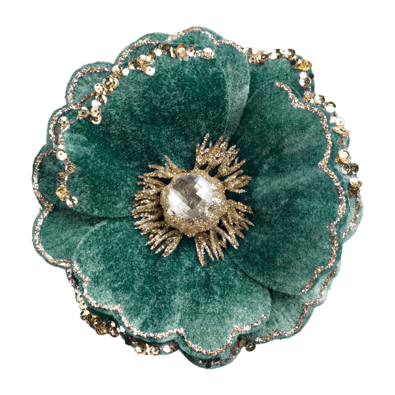 Bloem op clip - diverse kleuren - 14 cm