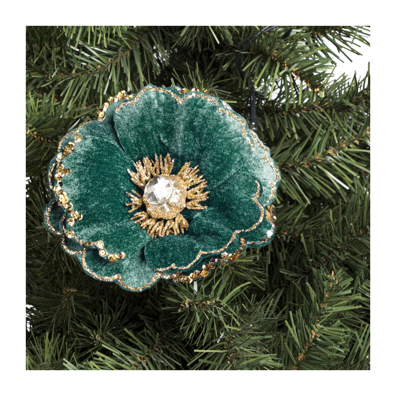 Bloem op clip - diverse kleuren - 14 cm
