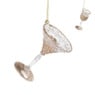 Kersthanger glas champagne - diverse varianten - 9 cm