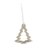 Kersthanger kerstboom - zilver - 10 cm