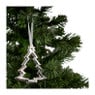 Kersthanger kerstboom - zilver - 10 cm