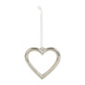 Kersthanger hart - zilver - 10 cm