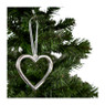 Kersthanger hart - zilver - 10 cm