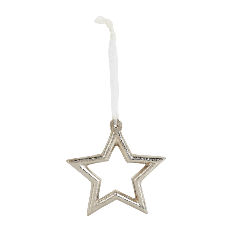 Hanger ster - zilver - 10 cm