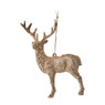 Kersthanger rendier - goudkleurig - 14 cm