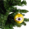 Kerstbal EYE - geel - 8 cm